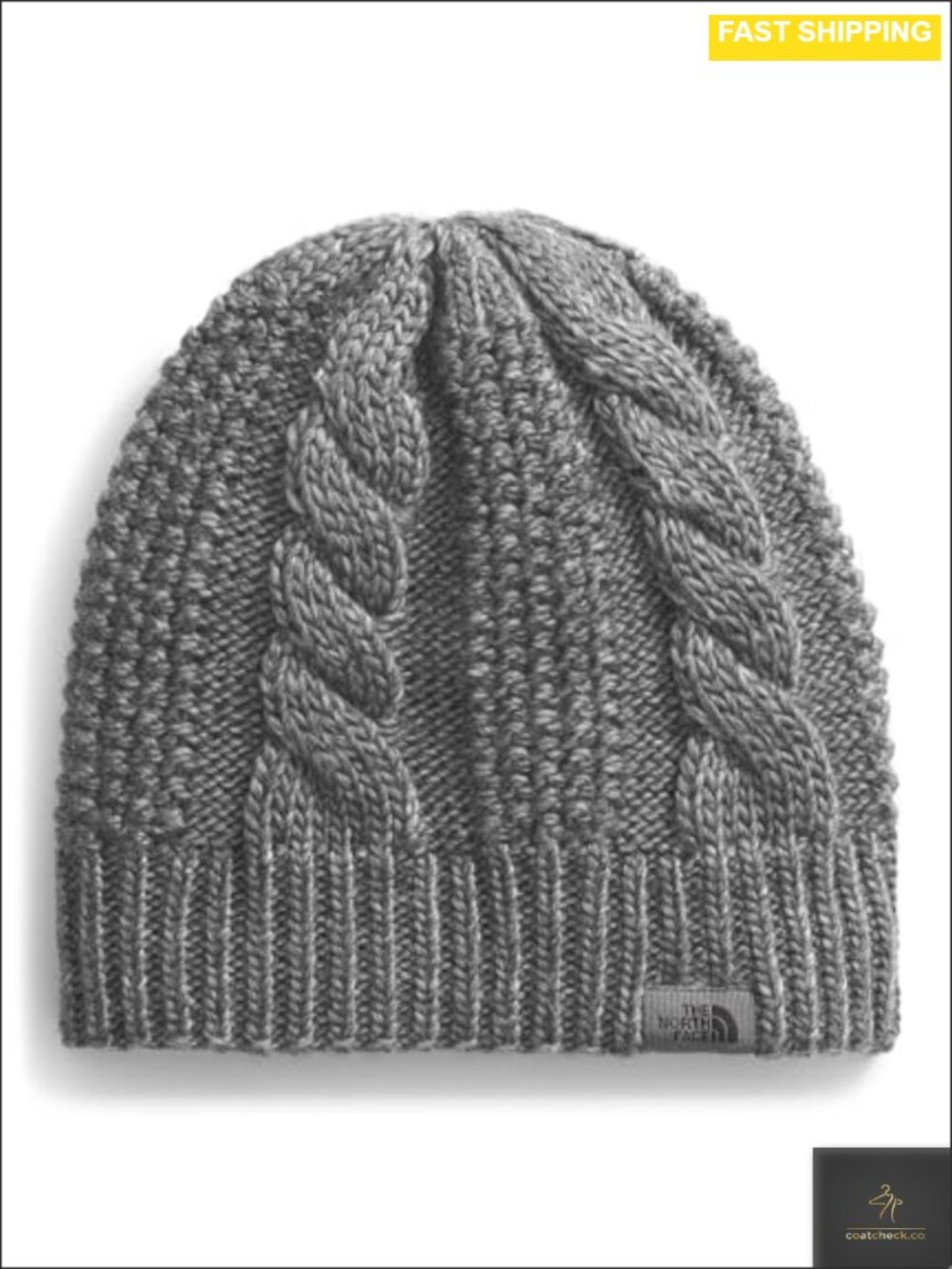 Fleece Lined Cable Knit Cuffed Beanie Winter Hat Deep Fit